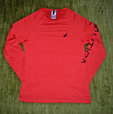 Camisa manga longa Nautica Performance Rash Guard Beach Sun Defender média, usado comprar usado  Enviando para Brazil