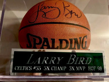 Vitrine Celtics Larry Bird autografada oficial NBA Spalding basquete JSA comprar usado  Enviando para Brazil