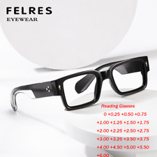 Óculos de leitura masculino quadrado armação grossa premium elegante anti azul claro comprar usado  Enviando para Brazil