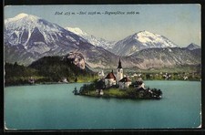 Bled / Veldes, widok na miejsce ze stołem i begunjscicą, pocztówka 1917  na sprzedaż  Wysyłka do Poland
