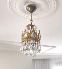 Candelabro de cristal antigo vintage latão alta qualidade LED cesta teto comprar usado  Enviando para Brazil