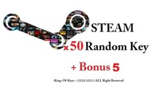 Usado, 50 chaves Steam aleatórias + BÔNUS 5 chaves (REGIÃO LIVRE) valor total até 150$ comprar usado  Enviando para Brazil