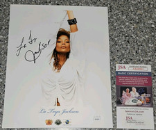 FOTO BRILHANTE ASSINADA POR LA TOYA JACKSON 8x10 JSA CERT MICHAEL IRMÃ CANTORA LATOYA  comprar usado  Enviando para Brazil