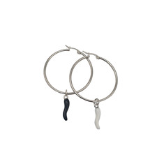 Orecchini cerchio acciaio usato Orecchini cerchio acciaio usato  Milano