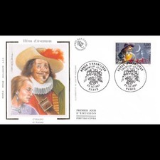 Fdc soie héros d'occasion  Crécy-la-Chapelle