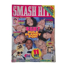 Revista de música vintage SMASH HITS janeiro 2000 S CLUB 7 + adesivos Polaroid comprar usado  Enviando para Brazil