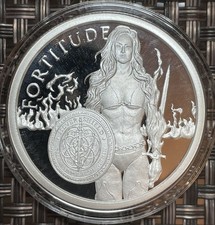 2019 Fortitude Proof 1 oz .999 Pure-Silver Shield-Raro–Muito Baixo Vintage comprar usado  Enviando para Brazil