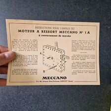 Meccano instruction moteur d'occasion  Lyon IV