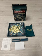 Scrabble Compact Mattel Gra rodzinna Gra krzyżowa Gra podróżna Kompletna doskonała na sprzedaż  Wysyłka do Poland