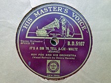 ROY FOX - It'sA Sin To Tell A Lie / Shoe, Shine Boy 78 rpm disc comprar usado ROY FOX - It'sA Sin To Tell A Lie / Shoe, Shine Boy 78 rpm disc comprar usado  Enviando para Brazil