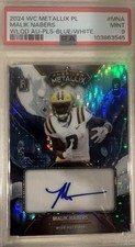 *CHASER* PSA 9 2023 Wild Card American Metallix Malik Nabers/5 Auto Giants RC segunda mano  Embacar hacia Mexico