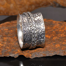 Handmade 925 Plata de Ley Giratorio Anillo Meditación Worry Joyería comprar usado  Enviando para Brazil