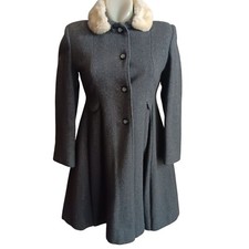 Forro de colcha vintage feminino tamanho 6 1950 casaco lã castor/gola boca MCM comprar usado  Enviando para Brazil