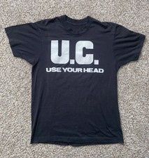 Camiseta Preta Vintage Original Anos 1980 Uniforme Escolha Use Sua Cabeça Tamanho G SxE comprar usado  Enviando para Brazil