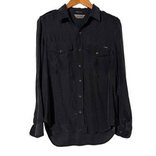 Camisa Mother Denim The Cadet manga longa seda botões bolsos frontais média comprar usado  Enviando para Brazil