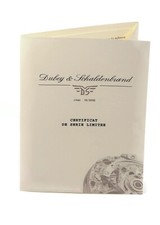 Dubey schaldenbrand certificat for sale  New York