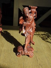 Estatueta chinesa esculpida em madeira, usado comprar usado  Enviando para Brazil