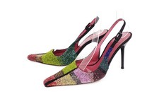 Bombas de salto Vicini Design por Giuseppe Zanotti com miçangas colorblock 39 comprar usado  Enviando para Brazil