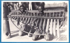 vintage Zagourski RPPC foto étnica nativa bateria balafon Congo África 1935 música comprar usado  Enviando para Brazil