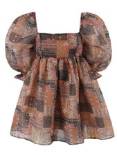 Mini vestido Bloggers Favs Shop Liropolla-0 patch babados manga curta puff comprar usado  Enviando para Brazil