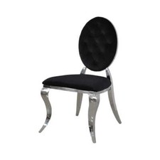 Krzesło Ludwik II glamour Black nowoczesne krzesła pikowane guzikami na sprzedaż  PL