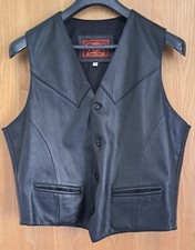 Leather motorcycle waistcoat for sale  NEWTON AYCLIFFE
