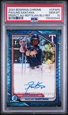 Usado, Refrator azul reptiliano 2024 Bowman Chrome Paulino Santana /150 #CPA-PS PSA 10 comprar usado  Enviando para Brazil