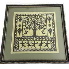 Vtg scherenschnitte framed d'occasion  Expédié en Belgium
