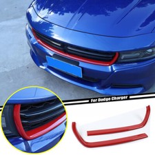 Tira de moldura de inserción de rejilla delantera de auto para Dodge Charger SXT 15-23 accesorios roja segunda mano  Embacar hacia Mexico