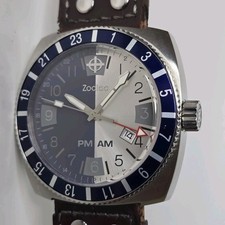 Usado, Relógio masculino Zodiac AM PM fabricado na Suíça GMT quartzo 44mm ZO2104 comprar usado  Enviando para Brazil