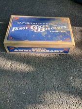 Vintage D. F. Stauffer Fancy Cakes Biscuit Co Caixa de Madeira 125º Aniversário York, PA comprar usado  Enviando para Brazil