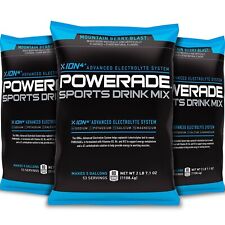 Powerade Mountain Berry Blast Ion4 Sports Drink Mix Powerade - Faz 5 galões! comprar usado  Enviando para Brazil