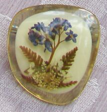 Broche vintage flores secas em resina comprar usado  Enviando para Brazil