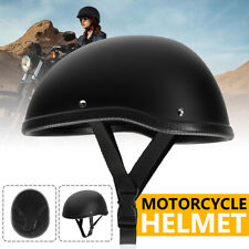 Usado, 1x Novidade de baixo perfil meio capacete Skull Cap Matte Black Motorcycle Universal comprar usado  Enviando para Brazil