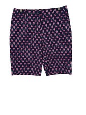 Bermuda Talbots feminina azul marinho estampa floral tamanho 8 algodão elastano comprar usado  Enviando para Brazil