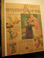 anúncio de jornal 1936 FELS NAPTHA buquê de sabonete detergente roupa íntima menina gato comprar usado  Enviando para Brazil