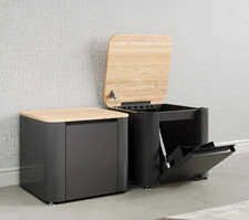 BANCO DE ARMAZENAMENTO COMPACTO EVEREST SIDEKICK, 16W X 14,5H X 15,5D - CINZA GRAFITE, usado comprar usado  Enviando para Brazil
