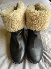 Ugg black leather for sale  LONDON