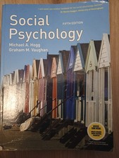 Social psychology textbook for sale  CHEADLE