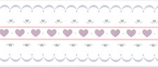 Fita azul floral coração roxo quarto de bebê menina criança pequeno papel de parede borda 3" comprar usado  Enviando para Brazil