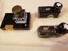 Montblanc Crystal Inkwell + Suporte Base, Poço de Tinta para Caneta, Poço Meisterstuck Vintage comprar usado  Enviando para Brazil