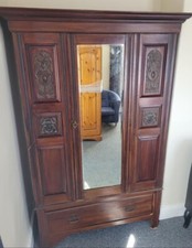 Antique hardwood wardrobe for sale  SHEFFIELD