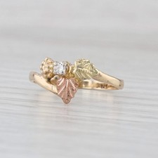 Diamond leaf ring for sale  USA