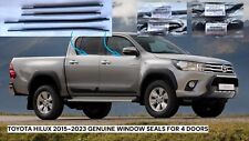 TOYOTA HILUX 2015-23 GENUÍNO VEDAÇÕES DE JANELA EXTERNA TIRA METEOROLÓGICA 4 Portas, usado comprar usado  Enviando para Brazil