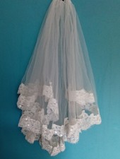 Ivory wedding veil for sale  WIRRAL