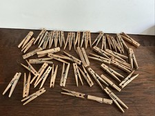 50 pinos de roupa de madeira primitivos vintage pátina mista com mola de arame; ES0817 comprar usado  Enviando para Brazil
