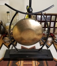 Usado, Suporte de instrumento de percussão chinês suspenso metal decoração para casa mesa 8" gongo comprar usado  Enviando para Brazil