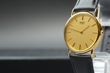 Vintage 1987 N PERFEITO ESTADO Seiko 5Y30-7009 Relógio Masculino de Quartzo Redondo Banhado a Ouro JAPÃO, usado comprar usado  Enviando para Brazil