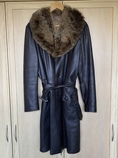 Leather coat raccoon for sale  BUSHEY