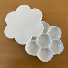 Paleta de Pintura Cerámica con Tapa para Arte Acuarela, Usada, Blanca segunda mano  Embacar hacia Mexico